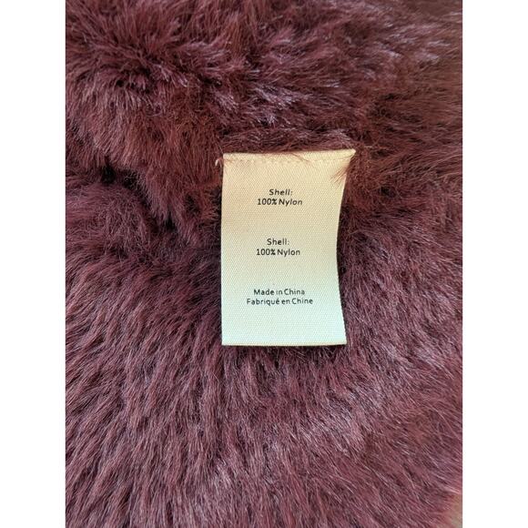 NWT L'Agence Harriet Fuzzy Knit Blouson Sleeve Cardigan Size XXL Burgundy #3D511 - Picture 9 of 11